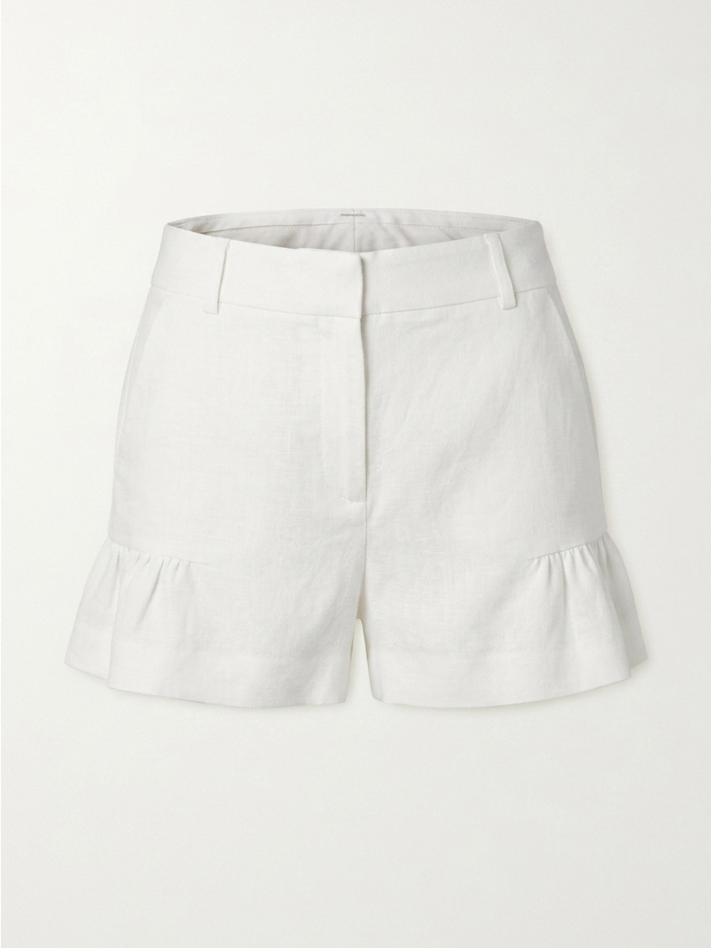 J. Crew Cotton/Silk-Blend Ruffle-Hem Shorts